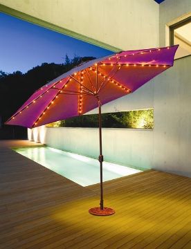 Show details for Galtech 986 11ft Round Umbrella w/ LED lights Model 986 Picture of Galtech 986 11ft Round Umbrella w/ LED lights Model 986